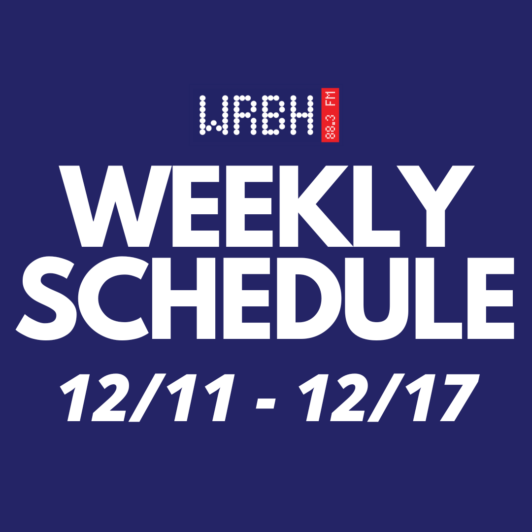 weekly schedule for 12/11 - 12/17